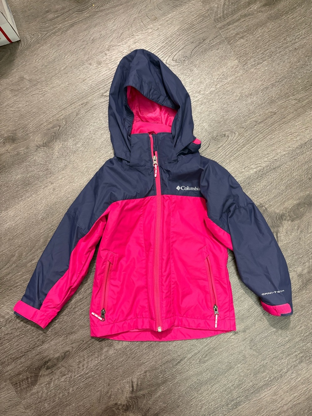 Columbia Youth XXS (4/5) Interchange Ski Jacket Shell Only Pink Navy 1878371